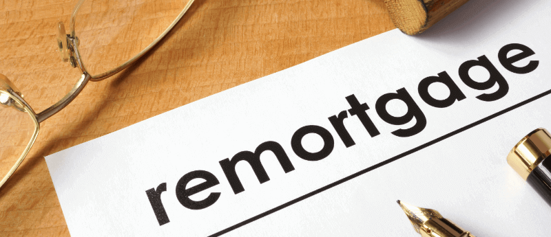 piece of paper titled remortgage